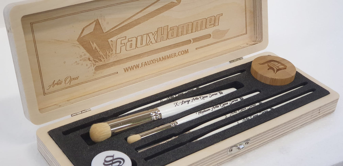 Fauxhammer Starter Set Bundle - Mixed 5 Brush Set + XL Texture Palette