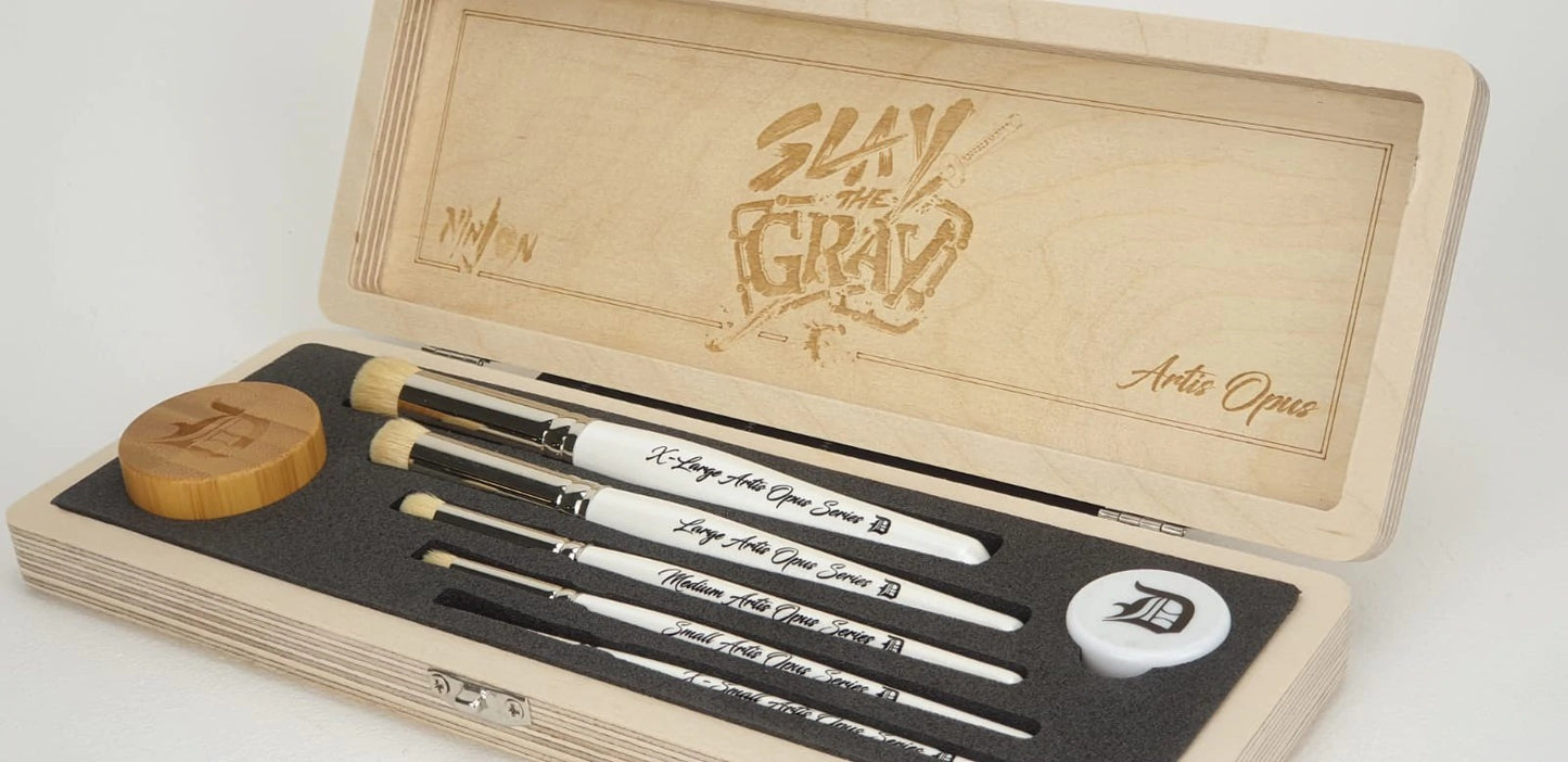 Series D - Drybrush Set (Ninjon Slay the Gray DELUXE 5-Brush)